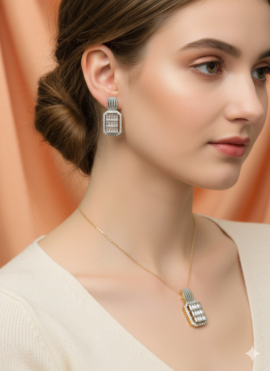 Diamond cut zircon sets