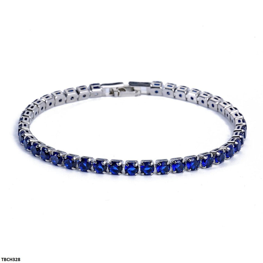 Rhodium-Plated Zircon Bracelete