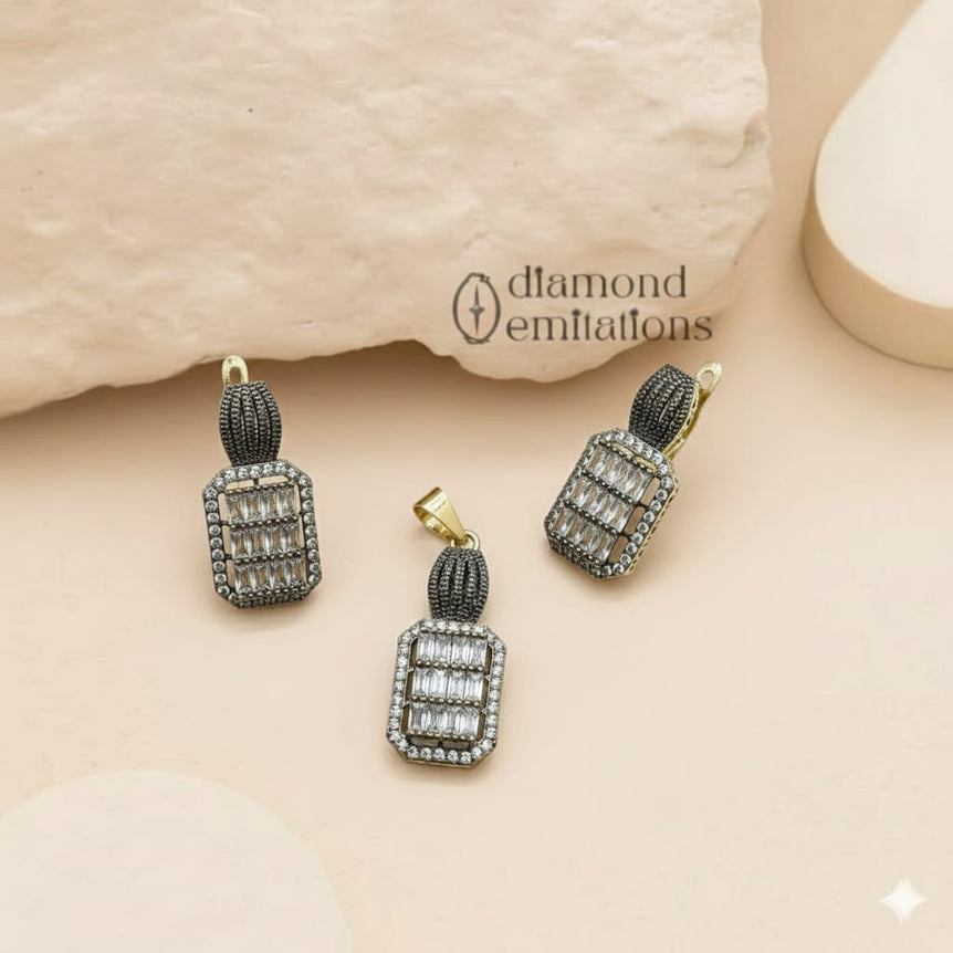 Diamond cut zircon sets