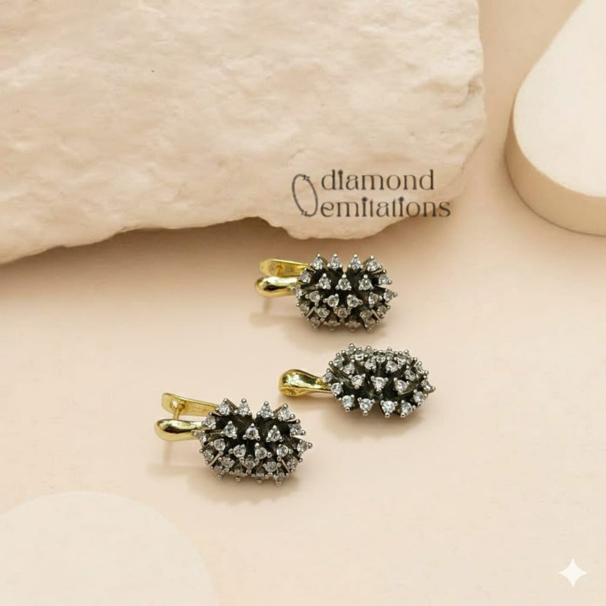 Diamond cut zircon set