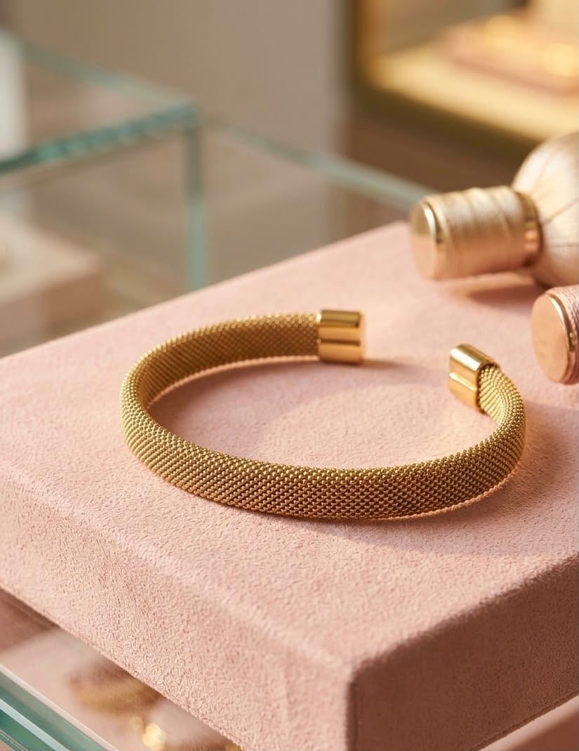Gold plated imported stainless steel handcuff