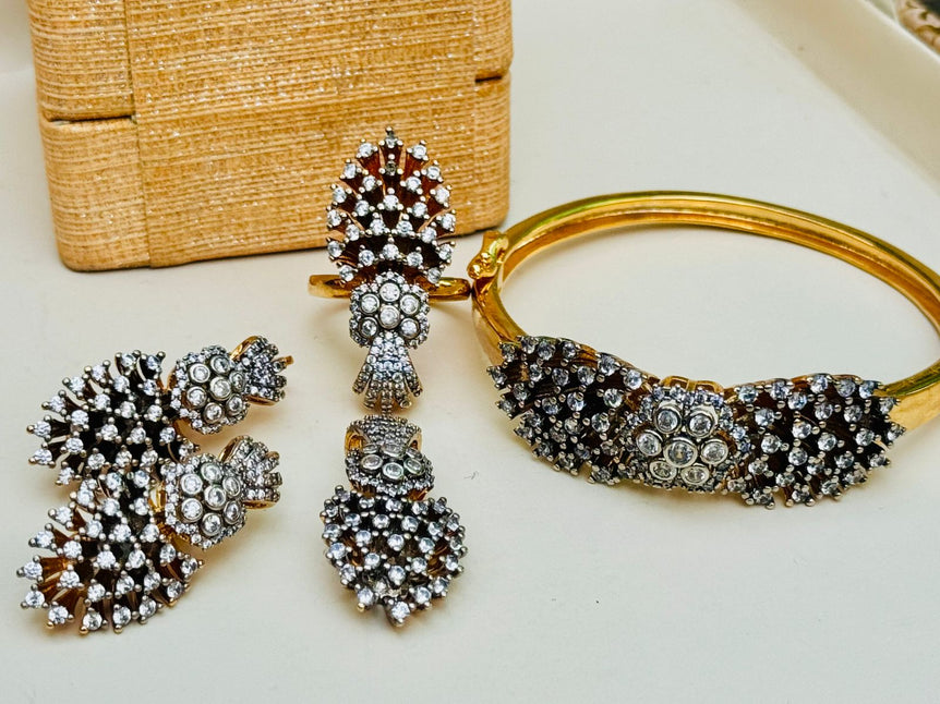 18 KARAT GOLD PLATED WITH REAL ZIRCONS
