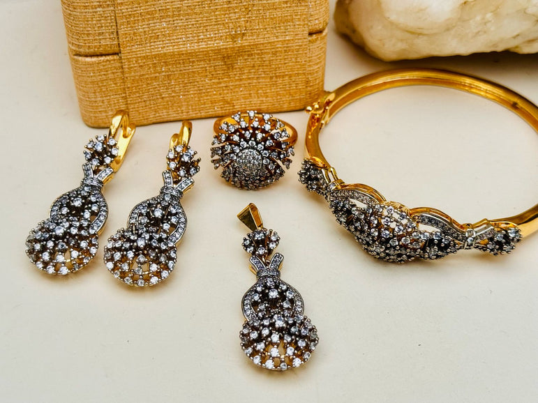 18k Goldplated With Real Zircon