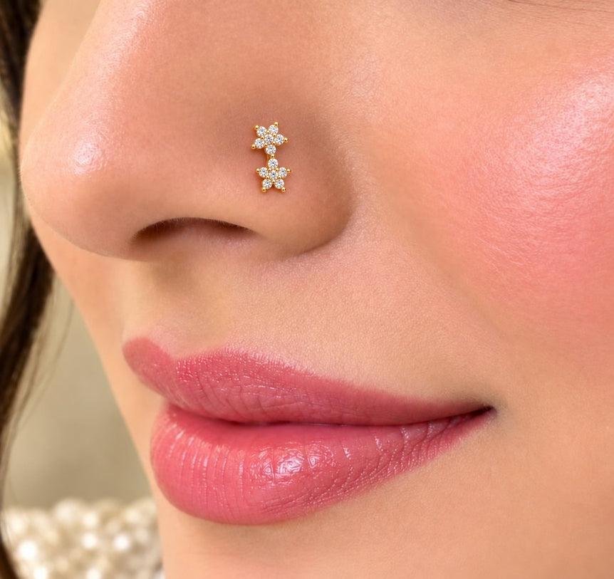 18 karat gold plated imported nosepin