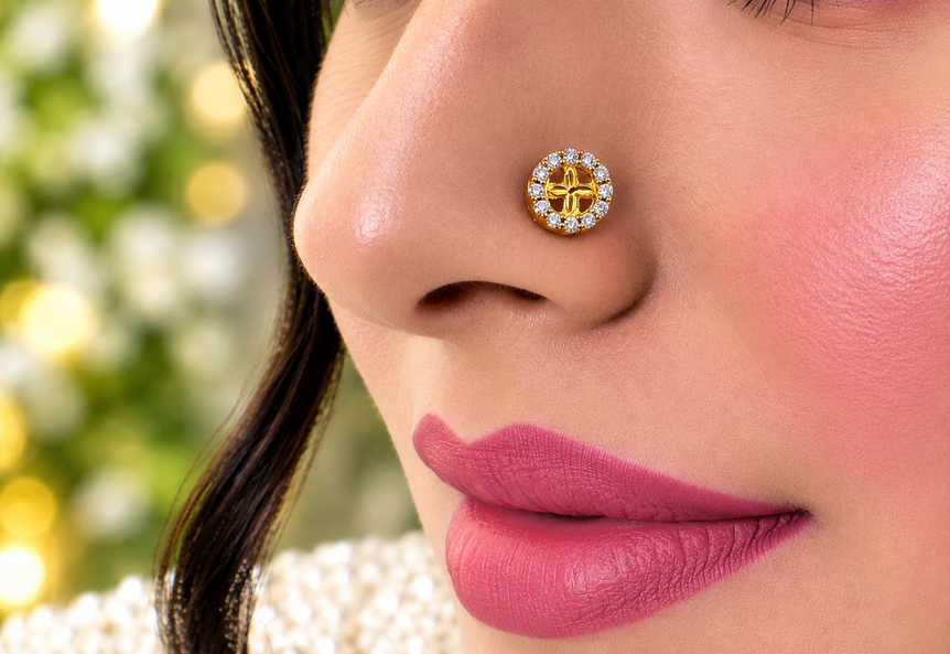 18 karat gold plated imported nosepin