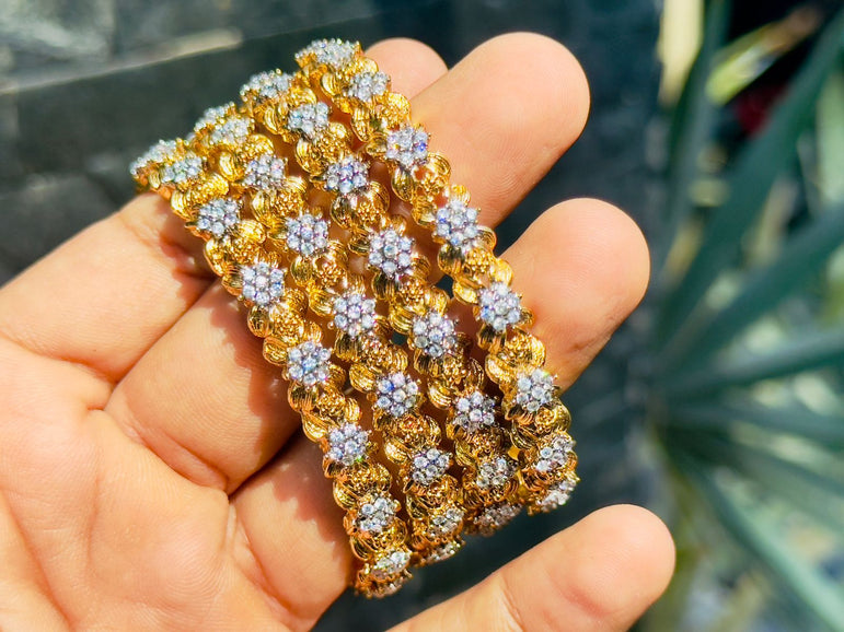 24k Goldplated Dimondcut Bangles
