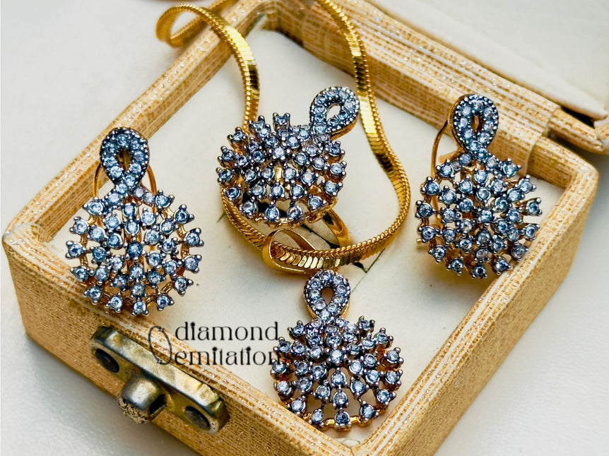 18 KARAT GOLD PLATED WITH REAL ZIRCONS