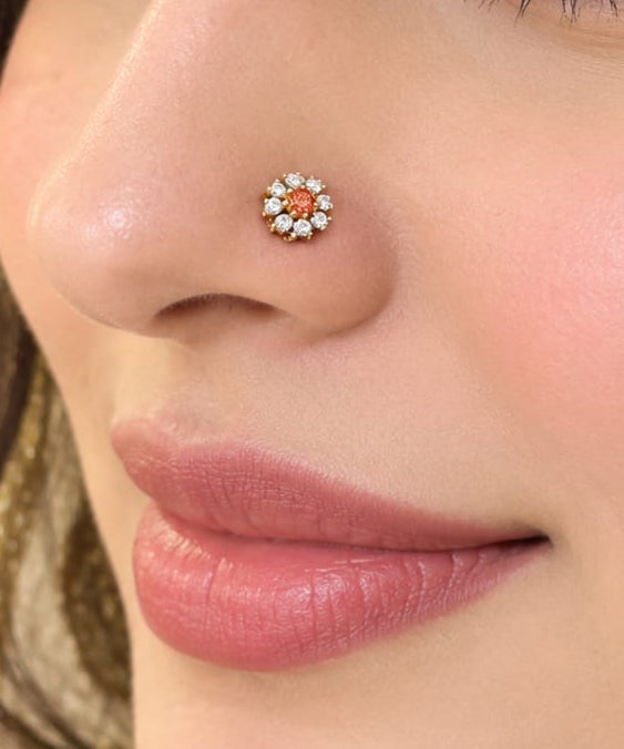 18 karat gold plated imported nosepin