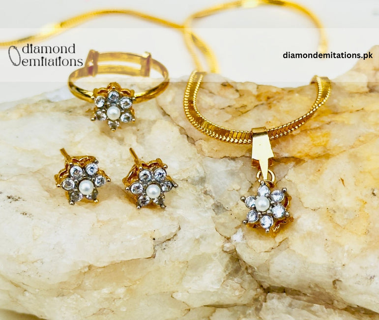 22k Gold Plated Pendant Set