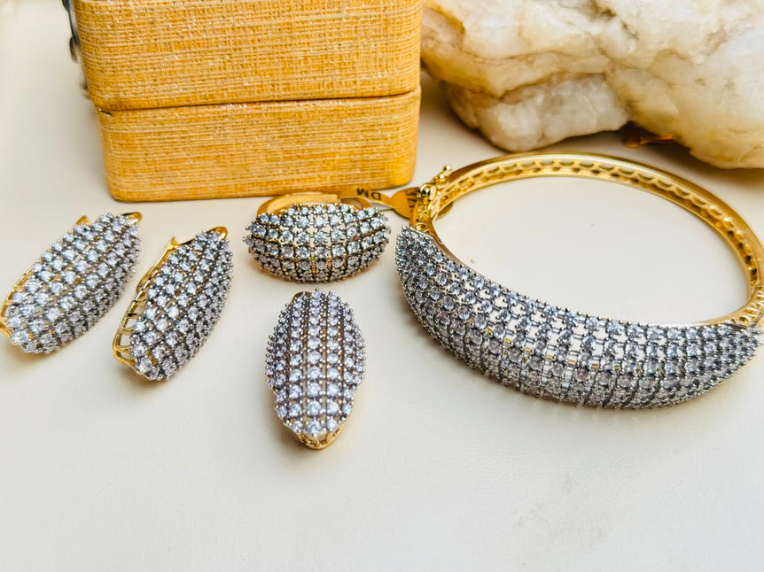 18 KARAT GOLD PLATED WITH REAL ZIRCONS
