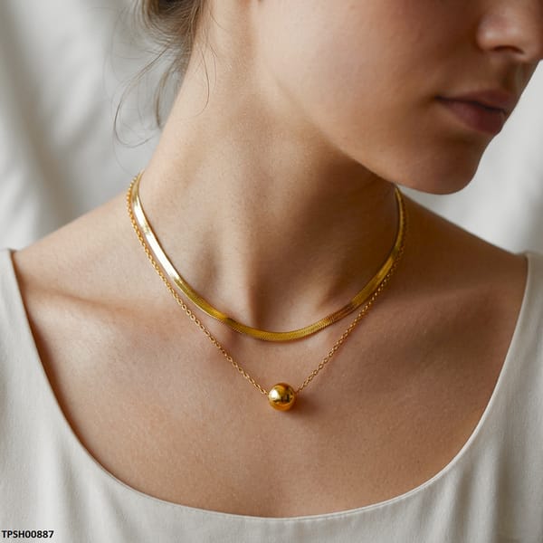 Goldplated Imported Chain and locket