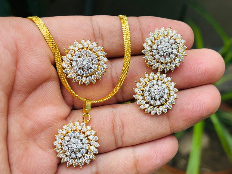 Goldplated Zircon set