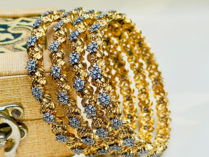 24k Goldplated Dimondcut Bangles