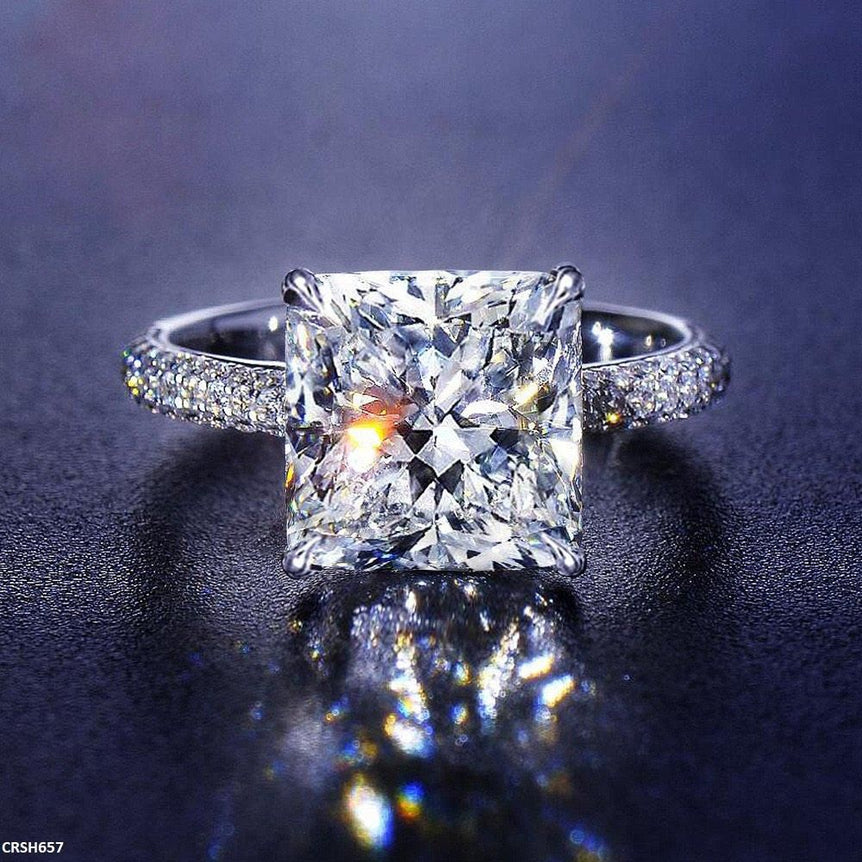 Rhodium Plated Branded ring