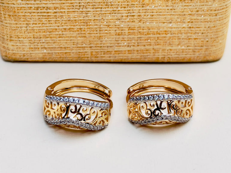 24k Goldplated Imported Branded Earhoops