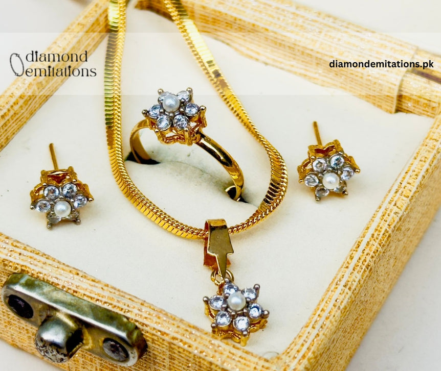 22k Gold Plated Pendant Set