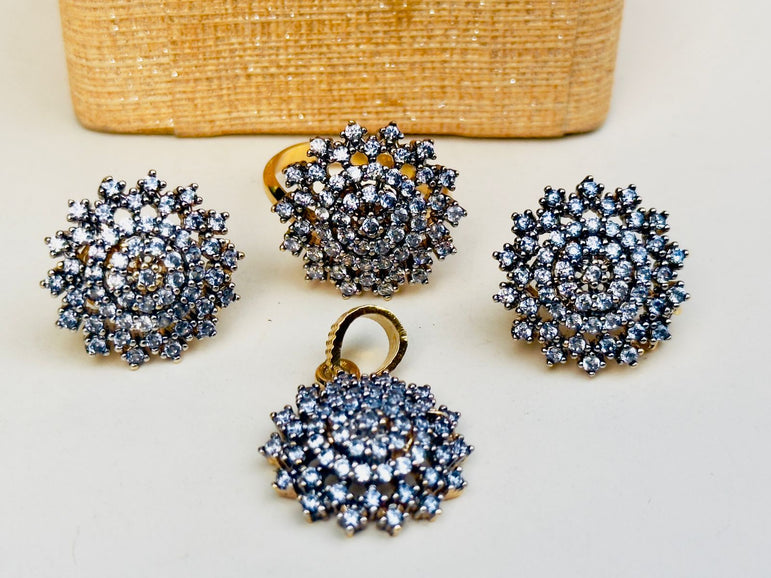 Diamond Cut Pendant Set