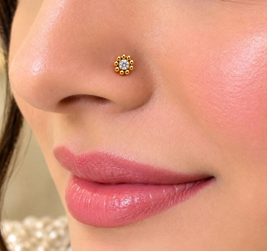 18 karat gold plated imported nosepin