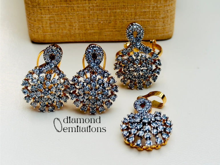 18 KARAT GOLD PLATED WITH REAL ZIRCONS