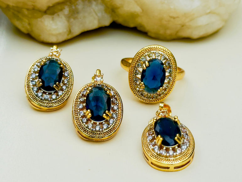 18 KARAT GOLD PLATED WITH REAL ZIRCONS