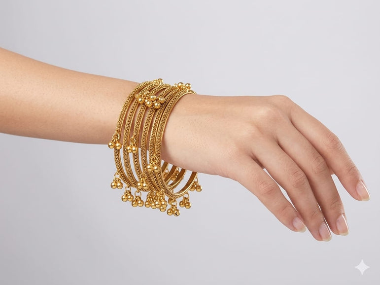 Designer Gold Plated Bangels