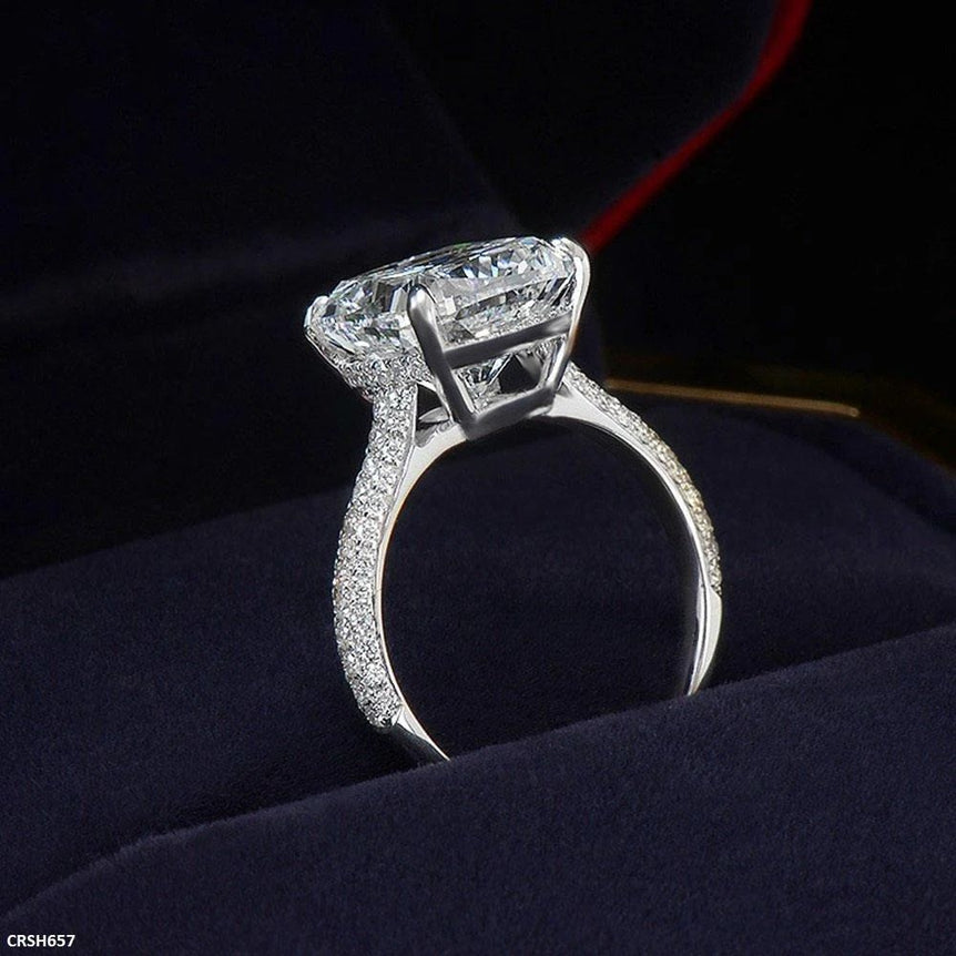 Rhodium Plated Branded ring