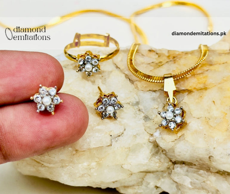 22k Gold Plated Pendant Set