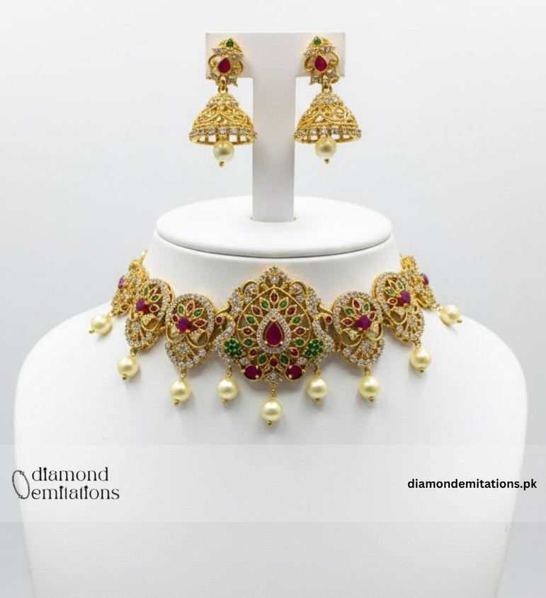 Goldplated South Indian Kundan Set