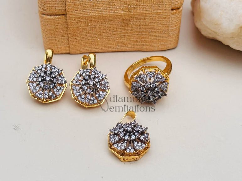 18 KARAT GOLD PLATED WITH REAL ZIRCONS