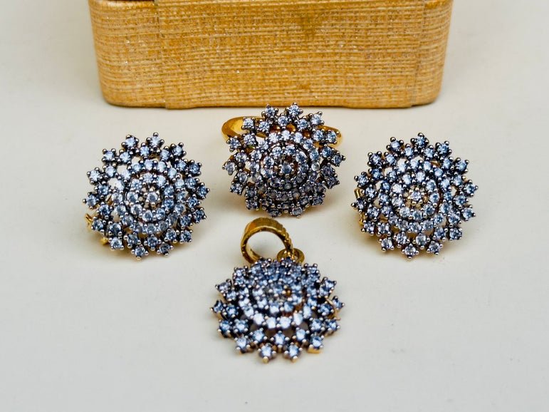 Diamond Cut Pendant Set