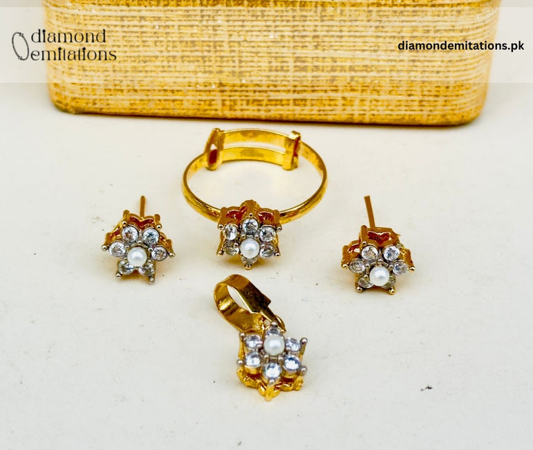 22k Gold Plated Pendant Set