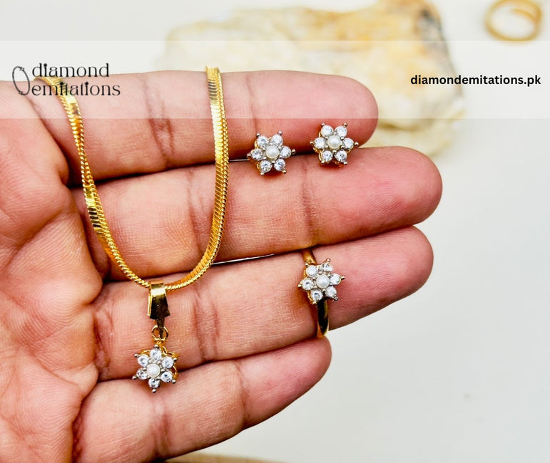 22k Gold Plated Pendant Set