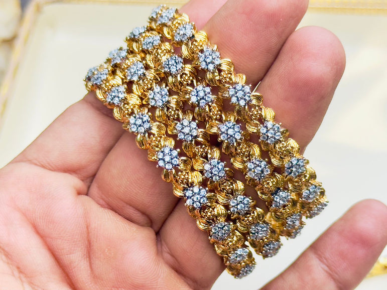 24k Goldplated Dimondcut Bangles