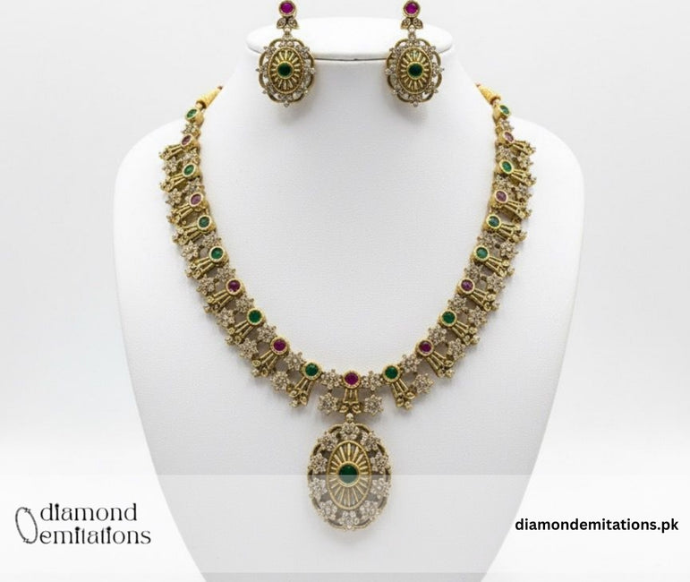 Goldplated South Indian Kundan Set