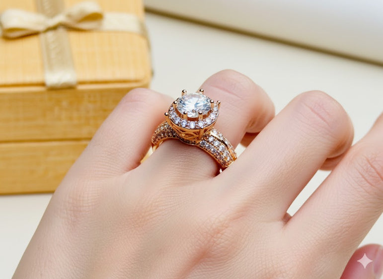 24k gold plated imported branded ring