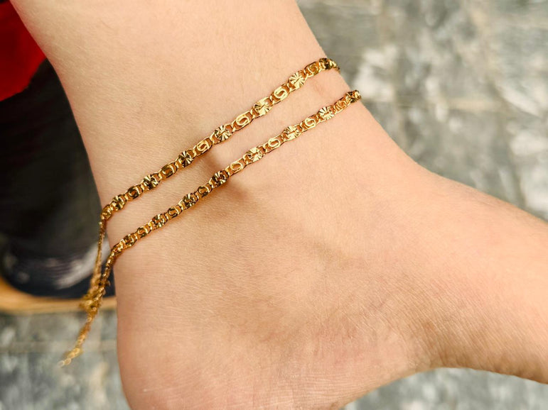 Gold plated imported anklets