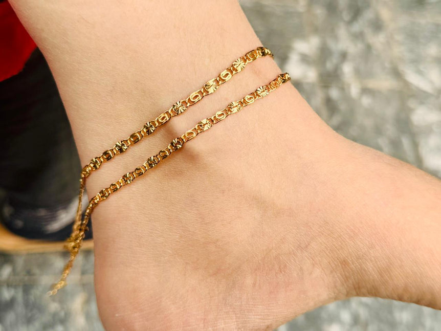 Gold plated imported anklets