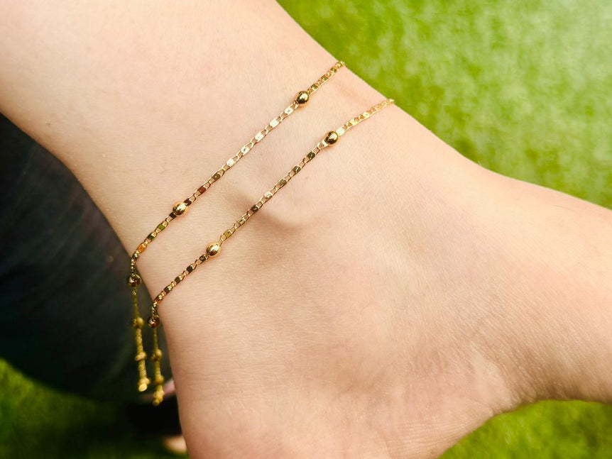 Gold plated imported anklets