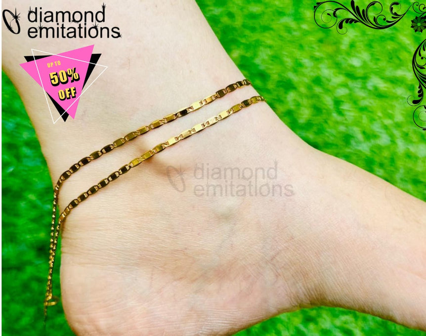 Gold plated imported anklets