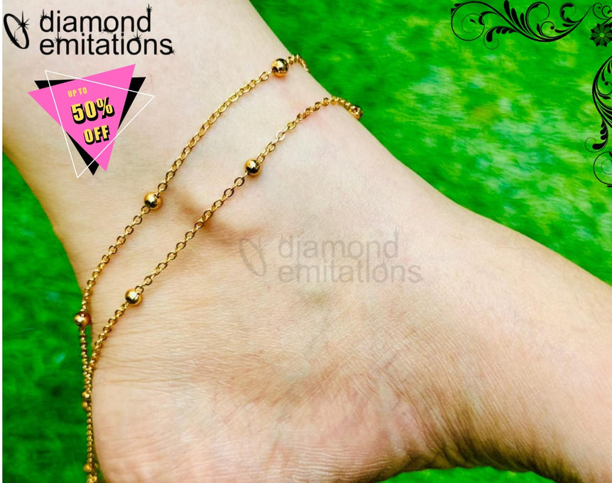 Gold plated imported anklets