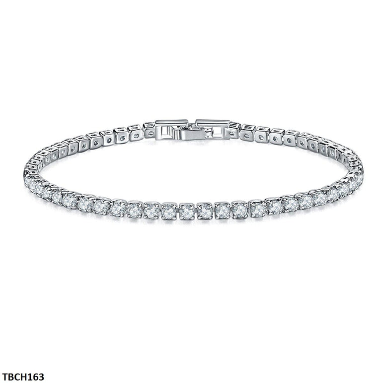 Rhodium-Plated Zircon Bracelete