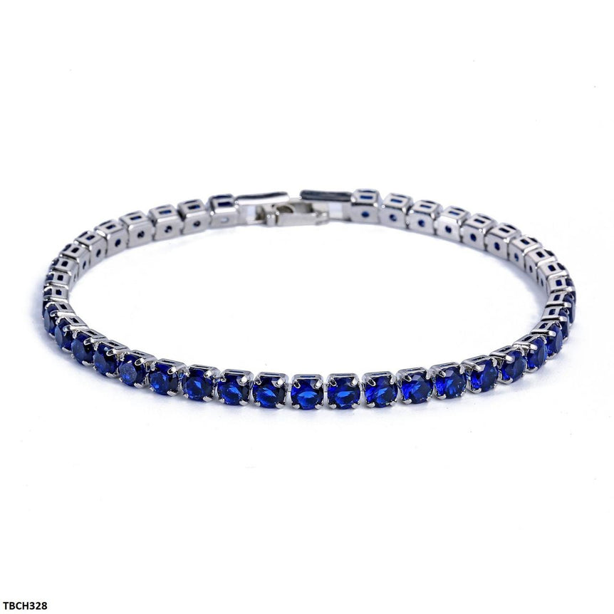 Rhodium-Plated Zircon Bracelete