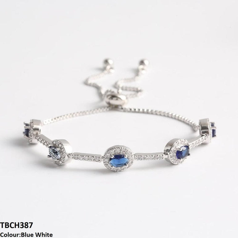 Rhodium-Plated Zircon Bracelete