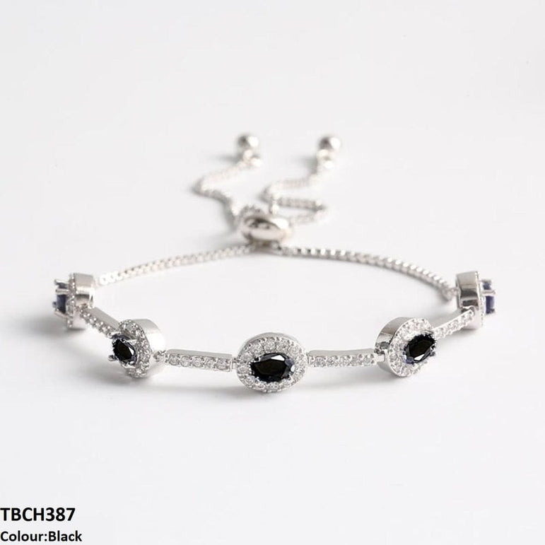 Rhodium-Plated Zircon Bracelete