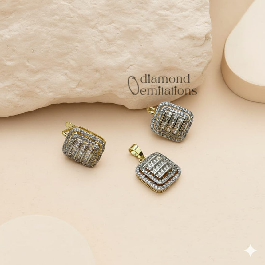 Diamond cut zircon set