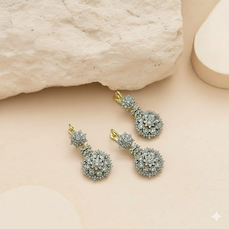 Diamond cut zircon set