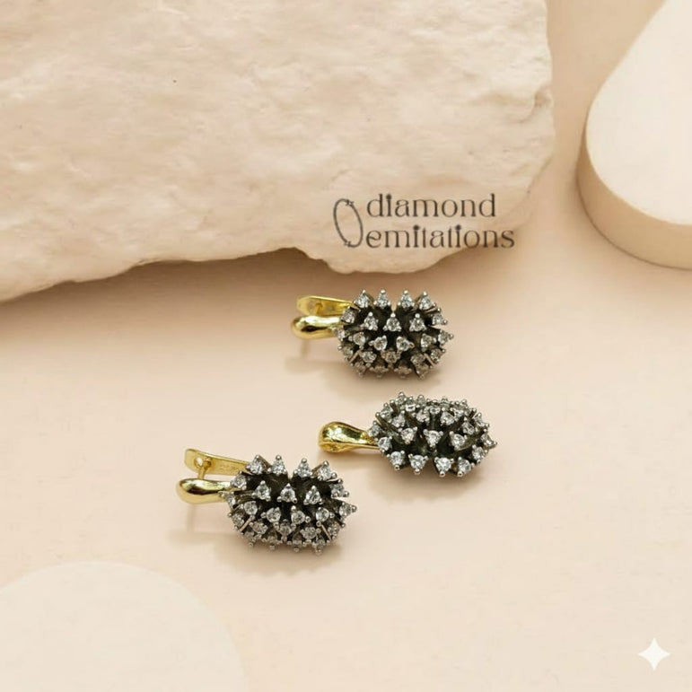 Diamond cut zircon set