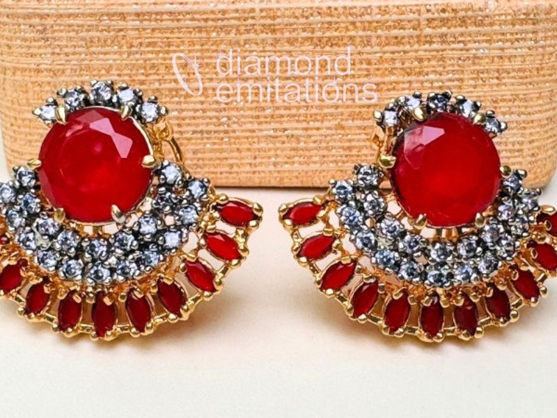 gold plated designer earrings