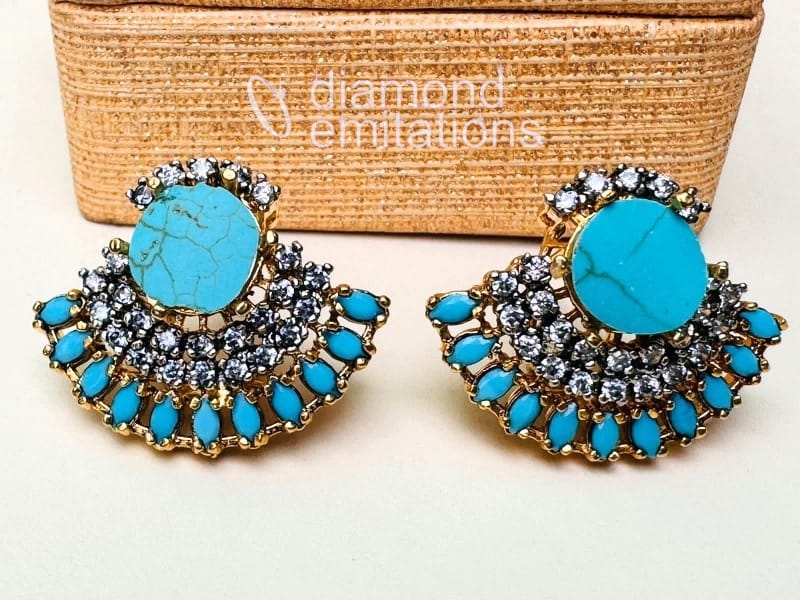 gold plated designer earrings