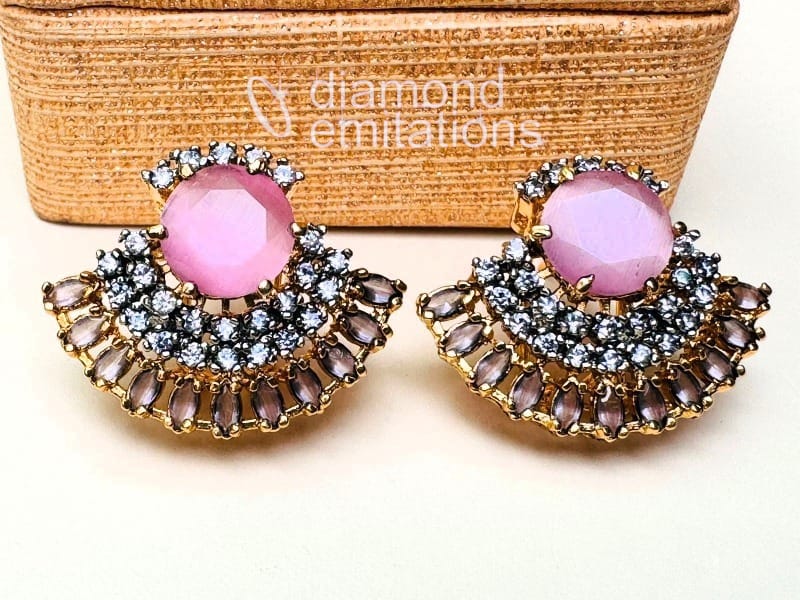 gold plated designer earrings